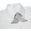 Light Gray Polyester Satin Crossover Tie